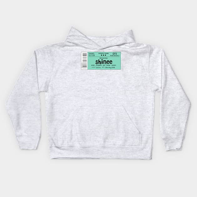 SHINee Concert Ticket Kids Hoodie by skeletonvenus